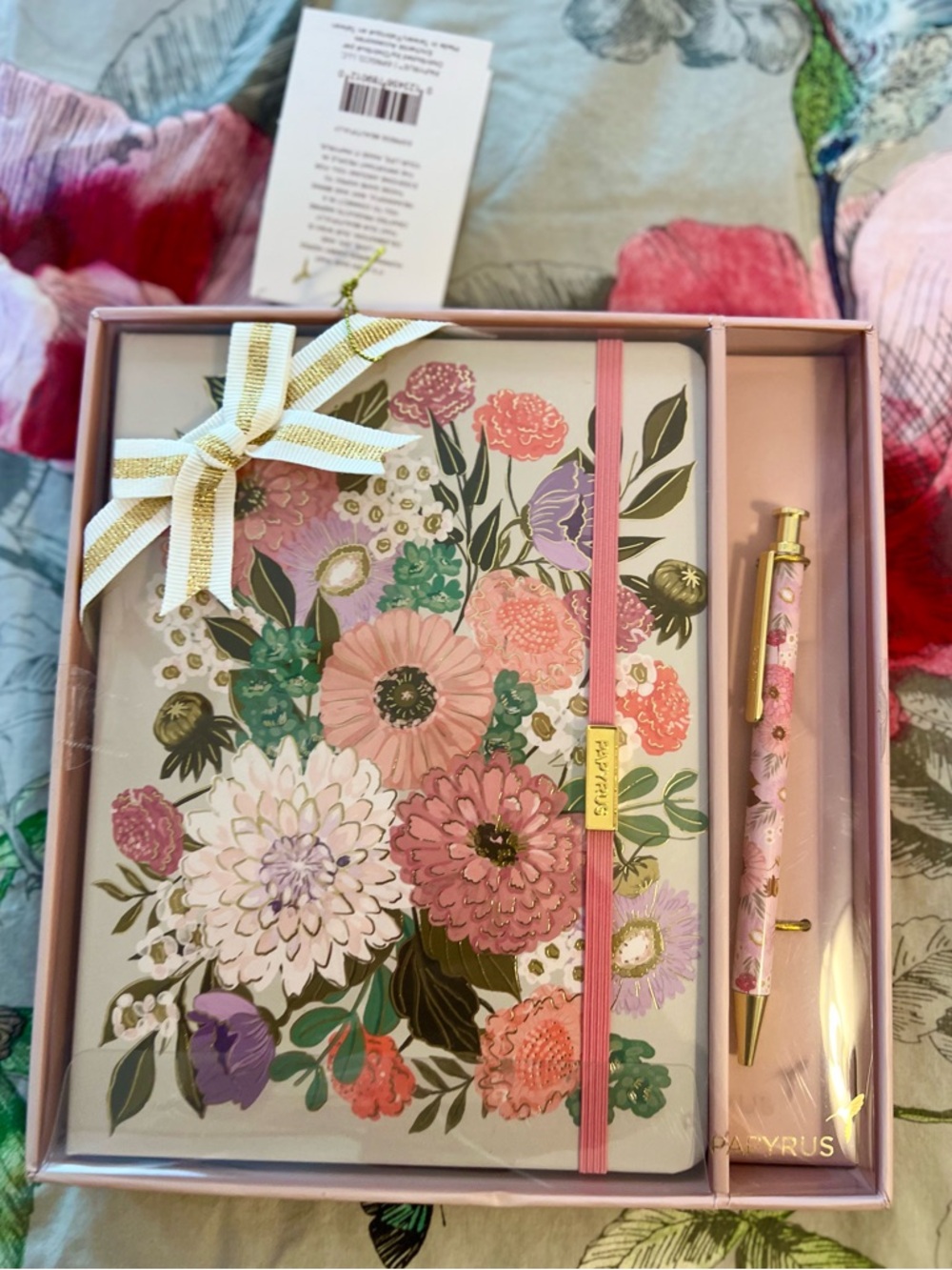 Papyrus Floral Journal & Pen Gift Set NWT Notebook Stationery